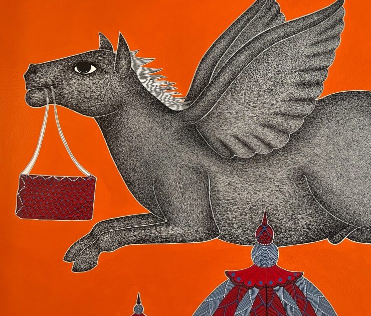 王を助ける馬 : Hansraj Ghoda | Touch the GOND